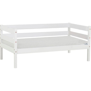 Einzelbett HOPPEKIDS ECO Comfort Kinderbett, Kiefer Massivholz, Jugendbett inkl. Rollrost Betten Gr. Ohne Absturzsicherung, Liegefläche B/L: 70cm x 160cm Betthöhe: 65cm, H2/H3, Komfortschaummatratze, weiß 70x160 cm, wahlweise in verschieden Farben