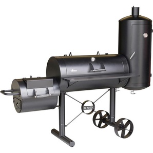 Smoker EL FUEGO Kiona Grills Gr. B/H/T: 211cm x 173cm x 70cm, schwarz BxTxH: 211x70x173 cm