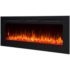 Xxxl Elektrokamin Balderia Fiamma 60, Schwarz, Metall, 165x28x62 cm, Fernbedienung, Flammeneffekt separat schaltbar, Überhitzungsschutz, Thermostat, Dimmer, Freizeit, Heizen & Kühlen, Elektrokamine