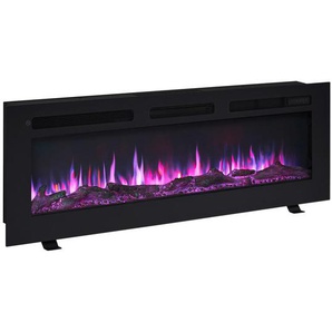 Xxxl Elektrokamin Balderia Leif 50, Schwarz, Metall, Holzwerkstoff, 127x43x15 cm, Fernbedienung, Flammeneffekt separat schaltbar, Überhitzungsschutz, Thermostat, Freizeit, Heizen & Kühlen, Elektrokamine