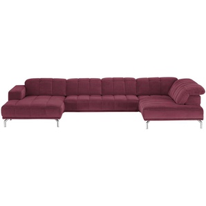 Lounge Collection Wohnlandschaft  Sarina ¦ rot ¦ Maße (cm): B: 383 H: 75 T: 212