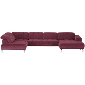 Lounge Collection Wohnlandschaft  Sarina ¦ rot ¦ Maße (cm): B: 383 H: 75 T: 212