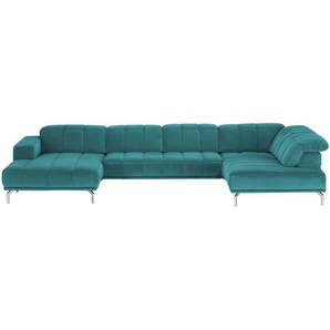 Lounge Collection Wohnlandschaft  Sarina ¦ türkis/petrol ¦ Maße (cm): B: 383 H: 75 T: 195