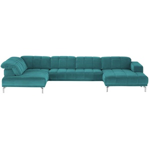 Lounge Collection Wohnlandschaft  Sarina ¦ türkis/petrol ¦ Maße (cm): B: 383 H: 98 T: 212