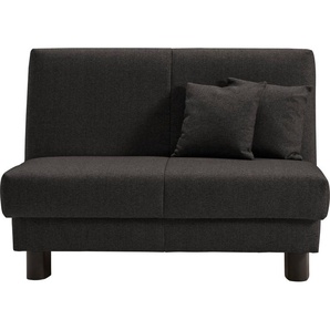 ell + ell Schlafsofa Enny, Liegefläche Breite 120 oder 140 cm, Liegehöhe 40 cm, Füße schwarz