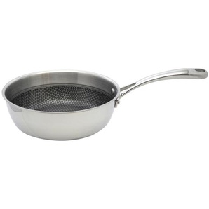 ELO Schmorpfanne Relief, Silber, Metall, rund, 21.5x12x40 cm, antihaftbeschichtet, Kochen, Pfannen, Bratpfannen