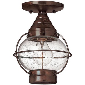 Elstead Lighting AUßENHÄNGELEUCHTE Elstead Capecod, Bronze, Rotbraun, Metall, Glas, 49 cm, Grüner Punkt, RoHS, Lampen & Leuchten, Aussenbeleuchtung, Aussendeckenleuchten