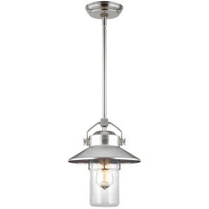 Elstead Lighting AUßENHÄNGELEUCHTE Elstead Boynton, Grau, Edelstahl, Kunststoff, Glas, 50 cm, Grüner Punkt, RoHS, Lampen & Leuchten, Aussenbeleuchtung, Aussendeckenleuchten