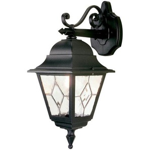 Elstead Lighting AUßENWANDLEUCHTE Elstead Nr2-Blk, Schwarz, Metall, Glas, 18.4x45x21.5 cm, Grüner Punkt, RoHS, Lampen & Leuchten, Aussenbeleuchtung, Aussenleuchten