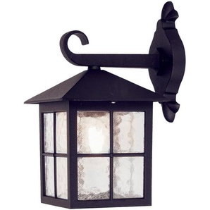 Elstead Lighting AUßENWANDLEUCHTE Elstead Bl18-Black, Schwarz, Metall, Glas, 18.5x33.5x23.7 cm, Grüner Punkt, RoHS, Lampen & Leuchten, Aussenbeleuchtung, Aussenleuchten