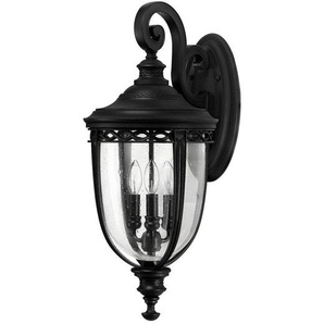 Elstead Lighting AUßENWANDLEUCHTE Elstead English Bridle, Schwarz, Metall, Glas, 62.2x32.5x26.7 cm, Grüner Punkt, RoHS, Lampen & Leuchten, Aussenbeleuchtung, Aussenleuchten