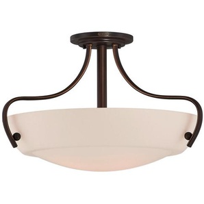 Elstead Lighting Deckenleuchte Chantilly, Dunkelbraun, Bronze, Metall, Glas, 30.5 cm, Grüner Punkt, RoHS, Lampen & Leuchten, Innenbeleuchtung, Deckenleuchten