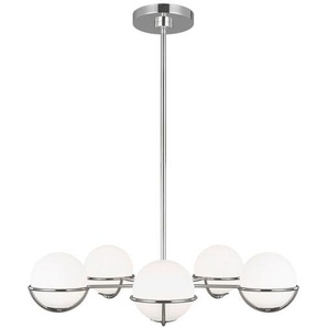 Elstead Lighting Kronleuchter Elstead Apollo, Nickel, Metall, Glas, 61.1 cm, Grüner Punkt, RoHS, Lampen & Leuchten, Innenbeleuchtung, Hängelampen, Kronleuchter