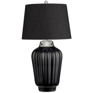 Elstead Lighting Tischleuchte Elstead QN-Bexley, Schwarz, Nickel, Metall, Textil, Keramik, 56.2 cm, Grüner Punkt, RoHS, Lampen & Leuchten, Innenbeleuchtung, Tischlampen, Tischlampen