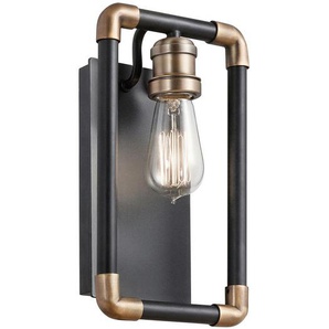 Elstead Lighting Wandleuchte Elstead Imahn, Schwarz, Messing, Metall, 10.6x30.5x17.1 cm, Grüner Punkt, RoHS, Lampen & Leuchten, Innenbeleuchtung, Wandleuchten, Wandfackeln