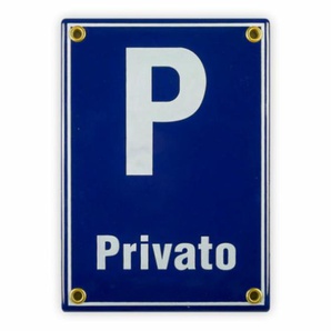 Emailschild 12 x 17 cm P Privato