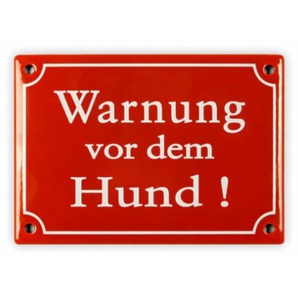 Emailschild 17 x 12 cm, Warnung vor dem Hund