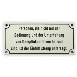 Emailschild 17 x 8 cm, Personen die nicht mit der Bedienung...