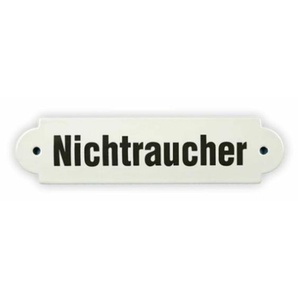 Emailschild 20 x 5 cm, Nichtraucher