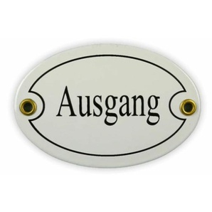 Emailschild oval, 10,5 x 7 cm, Ausgang