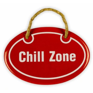 Emailschild oval, 10,5 x 7 cm, Chill Zone