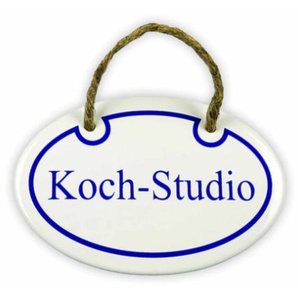 Emailschild oval, 10,5 x 7 cm, Koch-Studio