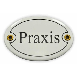 Emailschild oval, 10,5 x 7 cm, Praxis