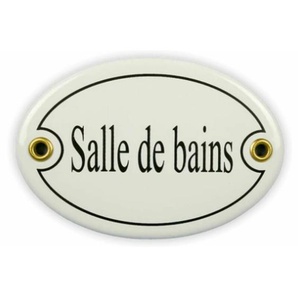 Emailschild oval, 10,5 x 7 cm, Salle de bains