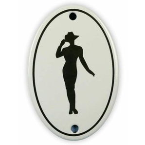 Emailschild oval, 7 x 10,5 cm, WC Damen