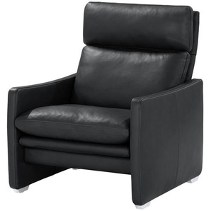 erpo just relax Ledersessel  JR 290 Trento ¦ schwarz ¦ Maße (cm): B: 79 H: 93 T: 86