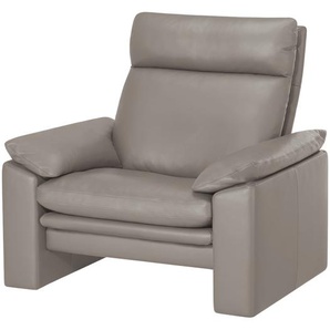 erpo just relax Ledersessel  JR963 Bari ¦ grau ¦ Maße (cm): B: 103 H: 99 T: 85