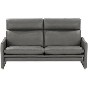 erpo just relax Ledersofa  JR 290 Trento ¦ grau ¦ Maße (cm): B: 174 H: 93 T: 86