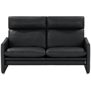 erpo just relax Ledersofa  JR 290 Trento ¦ schwarz ¦ Maße (cm): B: 157 H: 93 T: 86