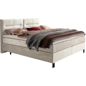 Esposa Boxspringbett, Creme, Textil, H2, 7-Zonen, Höhe ca. 21 cm, 240x220 cm, Über- und Sondergrößen erhältlich, Stoffauswahl, in verschiedenen Größen Härtegradauswahl, Schlafzimmer, Betten, Boxspringbetten