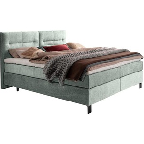 Esposa Boxspringbett, Mintgrün, Textil, H2, 7-Zonen, Höhe ca. 21 cm, 240x220 cm, Über- und Sondergrößen erhältlich, Stoffauswahl, in verschiedenen Größen Härtegradauswahl, Schlafzimmer, Betten, Boxspringbetten