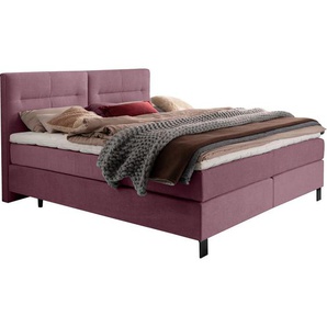 Esposa Boxspringbett, Rosa, Textil, H2, 7-Zonen, Höhe ca. 21 cm, 200x220 cm, Über- und Sondergrößen erhältlich, Stoffauswahl, in verschiedenen Größen Härtegradauswahl, Schlafzimmer, Betten, Boxspringbetten