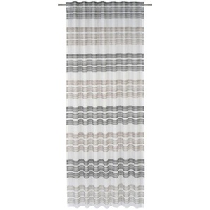 Esposa Fertigvorhang Stripe, Grau, Textil, Streifen, 140x245 cm, Oeko-Tex® Standard 100, für Stange und Schiene geeignet, Wohntextilien, Gardinen & Vorhänge, Fertiggardinen, Fertiggardinen