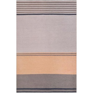 Esprit Flachwebeteppich Camps Bay, Braun, Grau, Orange, Textil, Streifen, rechteckig, 130x190 cm, Hohenstein, Oeko-Tex® Standard 100, für Fußbodenheizung geeignet, in verschiedenen Größen erhältlich, Hausstauballergiker stuhlrollengeeignet, pflegeleicht,