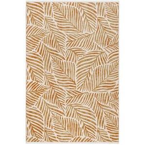 Esprit Flachwebeteppich Esprit, Gold, Textil, Floral, rechteckig, 80x150 cm, Oeko-Tex® Standard 100, für Fußbodenheizung geeignet, in verschiedenen Größen erhältlich, pflegeleicht, leicht zusammenrollbar, Teppiche & Böden, Teppiche, Moderne Teppiche