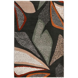 Esprit Flachwebeteppich Hazel, Anthrazit, Braun, Grün, Schwarz, Beige, Textil, Floral, rechteckig, 160x225 cm, Textiles Vertrauen - Oeko-Tex®, Hohenstein, AZO-frei, Oeko-Tex® Standard 100, für Fußbodenheizung geeignet, in verschiedenen Größen erhältlich,