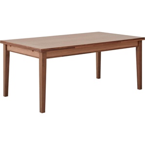 Esstisch HAMMEL FURNITURE Basic Sami, schnell innenliegende Einlegeplatten ausziehbar Tische Gr. B/H/T: 180cm x 76cm x 100cm, Auszugsplatte, braun (walnuss) 180(280)x100 cm, Furnier Massivholz, stabiler dänische Design Tisch