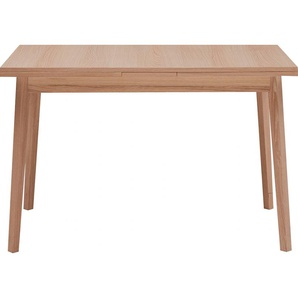 Esstisch HAMMEL FURNITURE Basic Single, schnell innenliegende Einlegeplatten ausziehbar Tische Gr. B/H/T: 120cm x 76cm x 80cm, Auszugsplatte, beige (naturfarben) 120(220)x80 cm, Melamin Massivholz, stabiler dänische Design Tisch