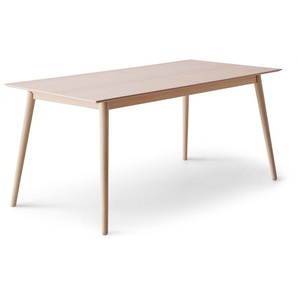 Esstisch HAMMEL FURNITURE Meza by Hammel Tische Gr. B/H/T: 165 cm x 74 cm x 90 cm, beige (natur, beingestell natur) Esstische rechteckig rechteckige Tischplatte MDF, Massivholzgestell, mit 2 Einlegeplatten