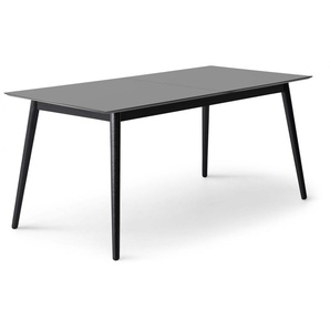 Esstisch HAMMEL FURNITURE Meza by Hammel Tische Gr. B/H/T: 165 cm x 74 cm x 90 cm, grau (graphit, beingestell schwarz) Esstische rechteckig rechteckige Tischplatte MDF, Massivholzgestell, mit 2 Einlegeplatten