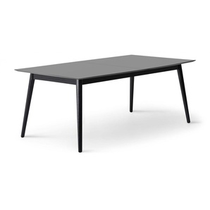 Esstisch HAMMEL FURNITURE Meza by Hammel Tische Gr. B/H/T: 210 cm x 74 cm x 100 cm, grau (graphit, schwarz, graphit) Esstische rechteckig rechteckige Tischplatte MDF, Massivholzgestell, mit 2 Einlegeplatten