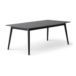 Esstisch HAMMEL FURNITURE Meza by Hammel Tische Gr. B/H/T: 210 cm x 74 cm x 100 cm, schwarz (schwarz, schwarz, schwarz) Esstische rechteckig rechteckige Tischplatte MDF, Massivholzgestell, mit 2 Einlegeplatten