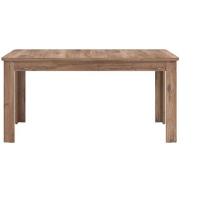 Esstisch HOME AFFAIRE Jersey, 160 cm ausziehbare Tischplatte bis 200 cm, braun (flagstaf oak), H:76,5cm T:90,5cm, Tische, in verschiedenen modernen Farben für eine moderne Küche