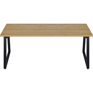 Esstisch HOME AFFAIRE Soyans Tische Gr. B/H/T: 180 cm x 75 cm x 90 cm, beige (natur, schwarz, natur) Esstische rechteckig modernes Kufen Gestell, in vier Breiten, melaminharzbeschichtet