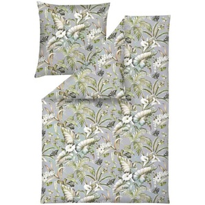 Estella Bettwäsche Atelier, Grün, Textil, Floral, 135x200 cm, Textiles Vertrauen - Oeko-Tex®, hautfreundlich, Schlaftextilien, Bettwäsche, Bettwäsche