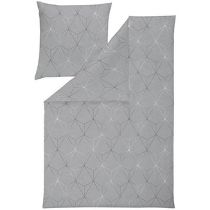 Estella Bettwäsche Atelier, Silber, Textil, Graphik, 155x220 cm, Textiles Vertrauen - Oeko-Tex®, hautfreundlich, Schlaftextilien, Bettwäsche, Bettwäsche